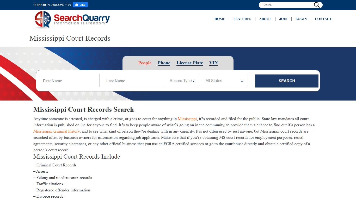 Mississippi Court Records | Enter a Name to View Court Records Online